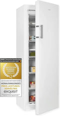 Exquisit NoFrost Gefrierschrank 194L, 4-Sterne, Alarm, Weiß
